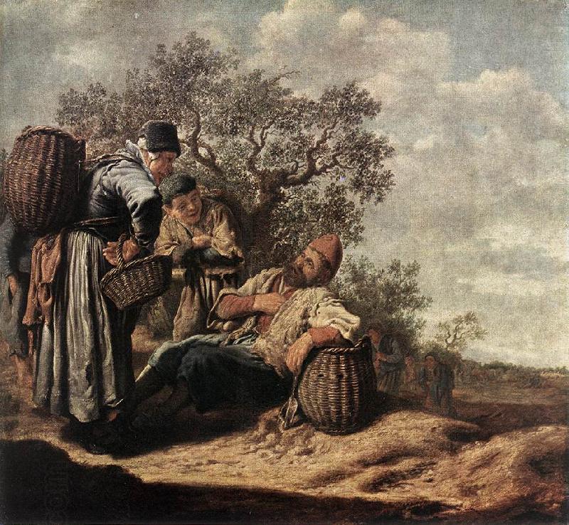 MOLYN, Pieter de Landscape with Conversing Peasants sg oil painting picture